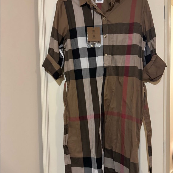 Burberry Brown Plaid Dress NWT - Picture 11 of 11